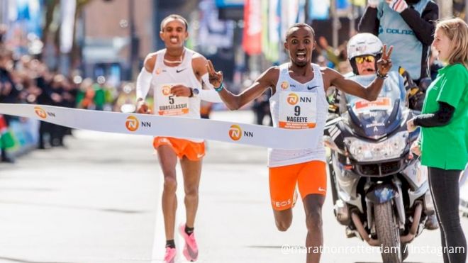 Sprint Finish In Rotterdam Marathon Men's Race