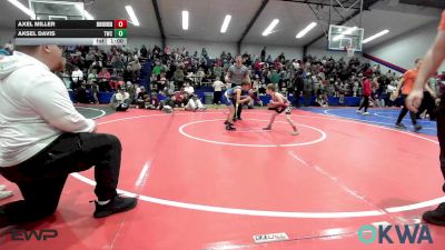 61 lbs Quarterfinal - Axel Miller, Skiatook Youth Wrestling vs Aksel Davis, Tahlequah Wrestling Club