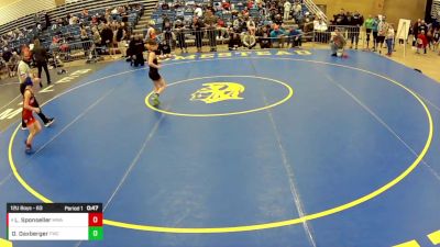 12U Boys - 63 lbs Cons. Round 2 - Dennis Daxberger, Falcons Wrestling Club vs Logan Sponseller, M3 Wrestling Academy