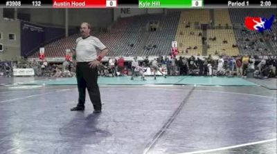 132 lbs quarterfinal Austin Hood KS vs. Kyle Hill MI