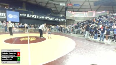 67 lbs Cons. Sub-quarters - Ophelia Cayenne, Maddogs Wrestling vs Hazelynn Ohi, Auburn A-Team