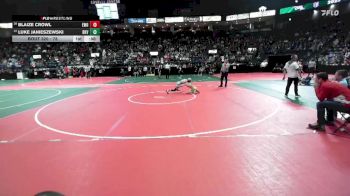 78 lbs Cons. Round 2 - Blaize Crowl, EWO3 vs Luke Janieszewski, BKV1
