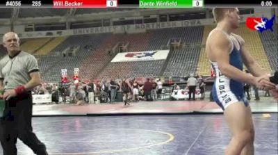 285 lbs cons-round-4 Will Becker TX vs. Donte Winfield IN