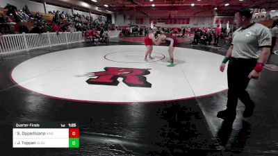 220 lbs Quarterfinal - Sam Oppedisano, Hingham vs Jayden Toppan, Gloucester