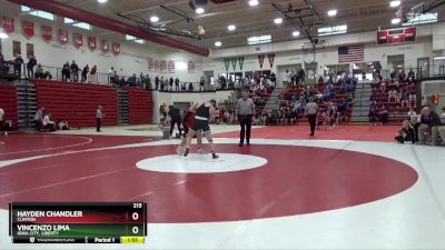 215 lbs Quarterfinal - Vincenzo Lima, Iowa City, Liberty vs Hayden Chandler, Clinton