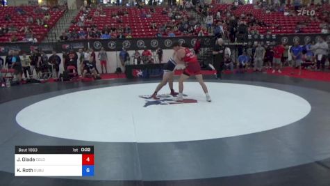 72 kg Rnd Of 32 - Jake Glade, Colorado Top Team Wrestling Club vs Kale Roth, Dubuque RTC