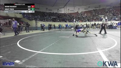 61 lbs Quarterfinal - River Raasch, Black Fox Wrestling Club vs Newt Peck, Hinton Takedown Club