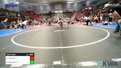 58-61 lbs Semifinal - Kacy Purmal, Pryor Tigers vs Aurora Bearden, Skiatook Youth Wrestling