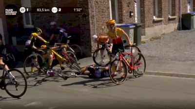 Big Crash On Tarmac At Paris Roubaix Femmes
