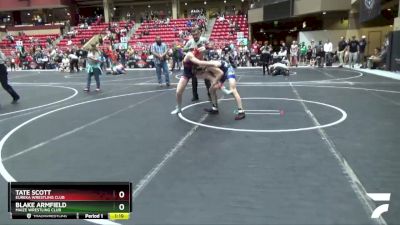 110 lbs Semifinal - Blake Armfield, Maize Wrestling Club vs Tate Scott, Eureka Wrestling Club