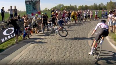 Yves Lampaert Has A Huge Crash After Contact With Paris-Roubaix Spectator
