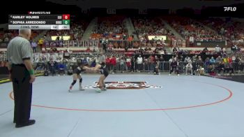 110 lbs Cons. Semi - Sophia Arredondo, Holton Hs vs Karley Holmes, Silver Lake Hs