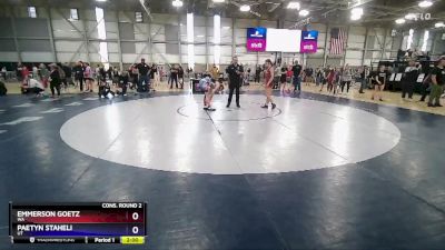 121 lbs Cons. Round 2 - Emmerson Goetz, WA vs Paetyn Staheli, UT