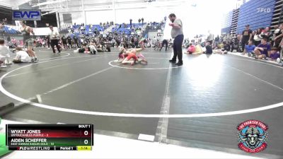 84 lbs Semis (4 Team) - Wyatt Jones, Untouchables Purple vs Aiden Scheffer, East Kansas Eagles Gold