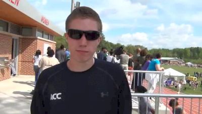 Michael Hammond the 1500 guy after 14 sec 5k PR at 2012 Raleigh Relays