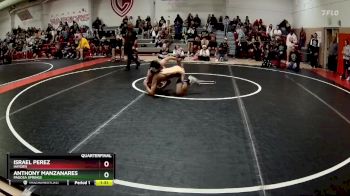 106 lbs Quarterfinal - Anthony Manzanares, Pagosa Springs vs Israel Perez, Hayden