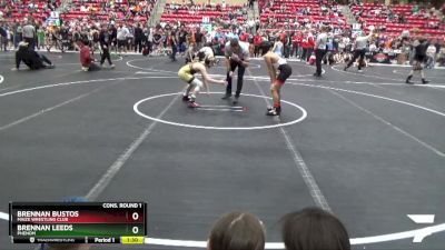 84 lbs Cons. Round 1 - Brennan Leeds, Phenom vs Brennan Bustos, Maize Wrestling Club