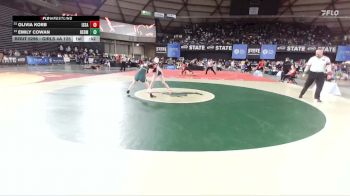Girls 4A 125 lbs Cons. Round 1 - Emily Cowan, Redmond (Girls) vs Olivia Korb, Issaquah (Girls)