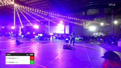 61 lbs Round Of 16 - Kaius Cordova, Stout Wrestling Academy vs Darrell Gonser, Unattached