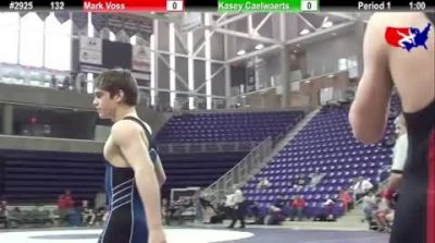 132 lbs true-2nd Kasey Caelwaerts WI vs. Mark Voss MN