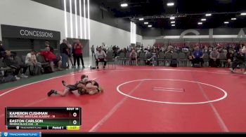 55 lbs Placement Matches (8 Team) - Easton Carlson, Minions Black (GA) vs Kameron Cushman, Roundtree Wrestling Academy