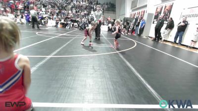 40-43 lbs Quarterfinal - Lainey Mitchell, Pawnee Wrestling Club vs Eymber Dickson, Cleveland Takedown