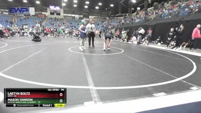 96 lbs Quarterfinal - Laetyn Boltz, WTC vs Mason Hanson, SlyFox Wrestling Academy