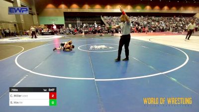 75 lbs Quarterfinal - Cooper Miller, Askeo International Matclub vs Sean Hin, Red Wave Wrestling