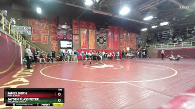 190 lbs Cons. Round 1 - Jayden Plassmeyer, Vincennes Lincoln vs James Smith, New Albany