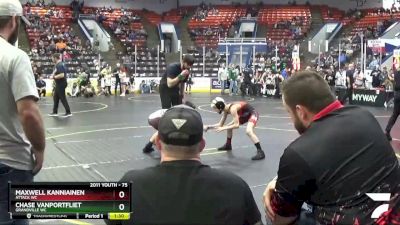 75 lbs Quarterfinal - Maxwell Kanniainen, Attack WC vs Chase VanPortfliet, Grandville WC