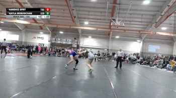 125 lbs Semifinal - Kayla Moroschan, Chippewa Jr./Sr. High School vs Kandice Spry, Tri-Valley High School