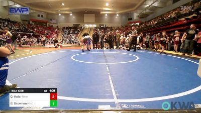 119 lbs Quarterfinal - Quade Kolar, Harrah Little League Wrestling vs Bubba Brownen, Pryor Tigers