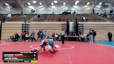 100 lbs Cons. Semi - Nathanial Sanders, Red Cobra WA vs Hunter Ward, Rhyno Academy Of Wrestling