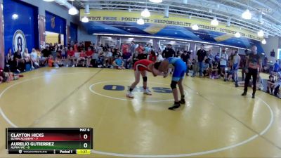 132 lbs Semis & Wb (16 Team) - Clayton Hicks, Glynn Academy vs Aurelio Gutierrez, Alpha WC