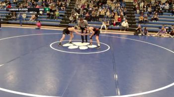 120 lbs Cons. Round 1 - Landon Olesen, Omaha Westview vs Mason Bruber, Omaha Westside
