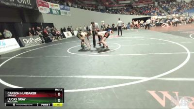 6A-165 lbs Cons. Semi - Lucas Gray, West Linn vs Carson Hunsaker, Sprague