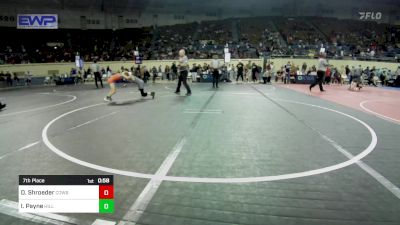 67 lbs 7th Place - Durbin Shroeder, Cowboy Wrestling Club vs Ike Payne, Hilldale Youth Wrestling Club