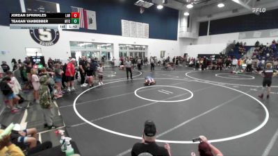 80 lbs Quarterfinal - Jordan Sprinkles, LAWC vs Teagan VanBebber, Mantanona Training Center