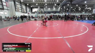 64 lbs Cons. Semi - Savannah Phelan, Legancy Dragons vs Jonas Miranda, NOVA Wrestling Club