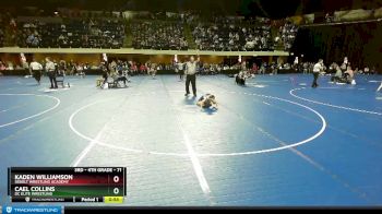 71 lbs Champ. Round 1 - Kaden Williamson, Sebolt Wrestling Academy vs Cael Collins, DC Elite Wrestling