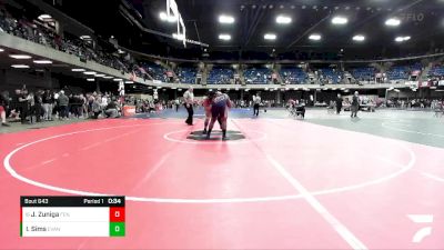 285 lbs Quarterfinal - Josh Zuniga, Fenton vs Ian Sims, Evanston