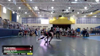 113 lbs 5th Place Match - Dylan Hubble, Center Hill High School vs Kendric Butler, Ocean Springs, MS