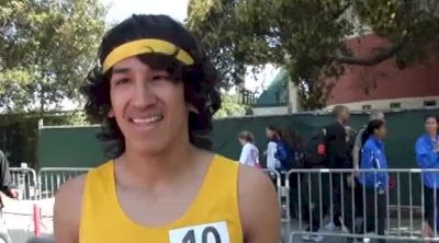 Luis Luna 1st place boy's 3k at the Stanford Invitational