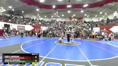 85 lbs Round 2 - Deegan Hodson, Monroe Central Club Wrestling vs CHEVY NIERMAN, Perry Meridian Wrestling Club