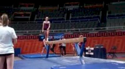 Oklahoma podium training balance beam