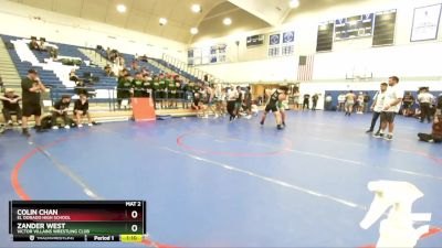 285 lbs 1st Place Match - Colin Chan, El Dorado High School vs Zander West, Victor Villains Wrestling Club