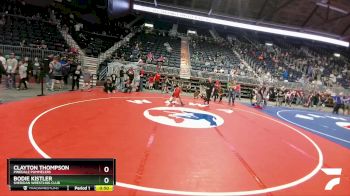 67 lbs Cons. Round 2 - Bodie Kistler, Sheridan Wrestling Club vs Clayton Thompson, Pinedale Pummelers