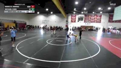85-88 lbs Round 2 - Rebecca Jimenez, Wolves Den Wrestling Club vs Michael Chen, Canyon Springs