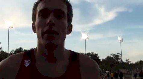 Chris Derrick (3.41) after big 1500 at the 2012 Stanford Invitational