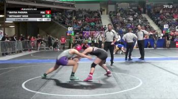 130 lbs Cons. Semi - Bethanny Wiss, Piper vs Maysa Pagura, Plainville Kids Wrestling Club